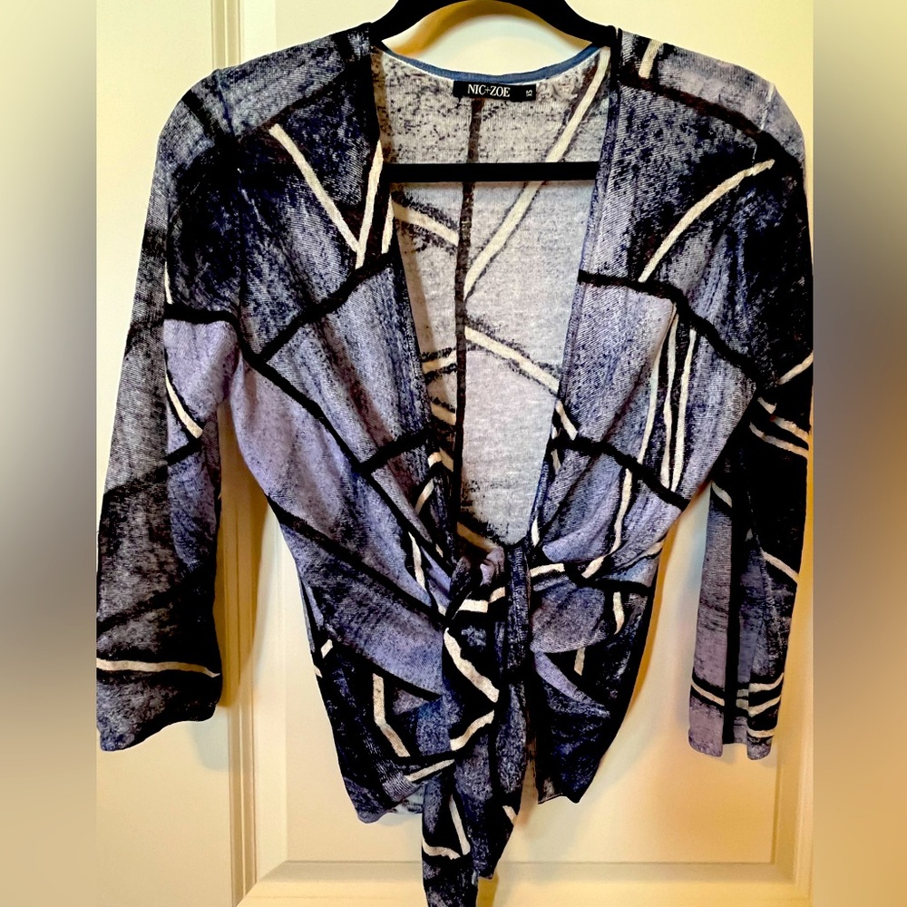 Nic & Zoe Lt Weight Tie front Cardigan